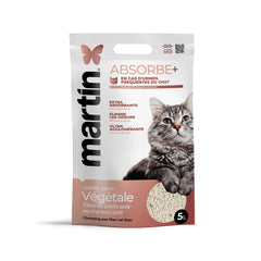 MARTIN ABSORBE+ LITIERE PETIT POIS CHARBON AGGLO 5L