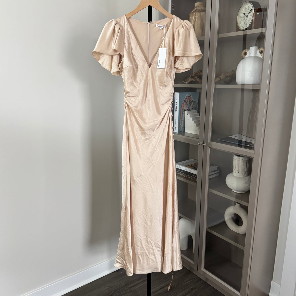 Reformation Vida Satin Dress