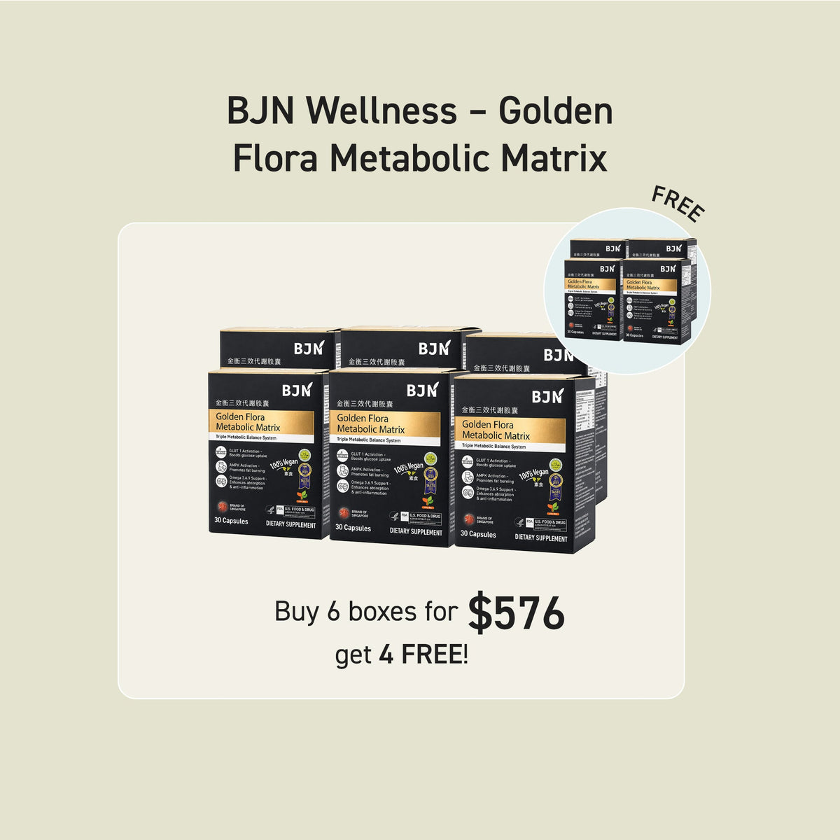 [Buy 6 boxes FREE 4 boxes] Golden Flora Metabolic Matrix