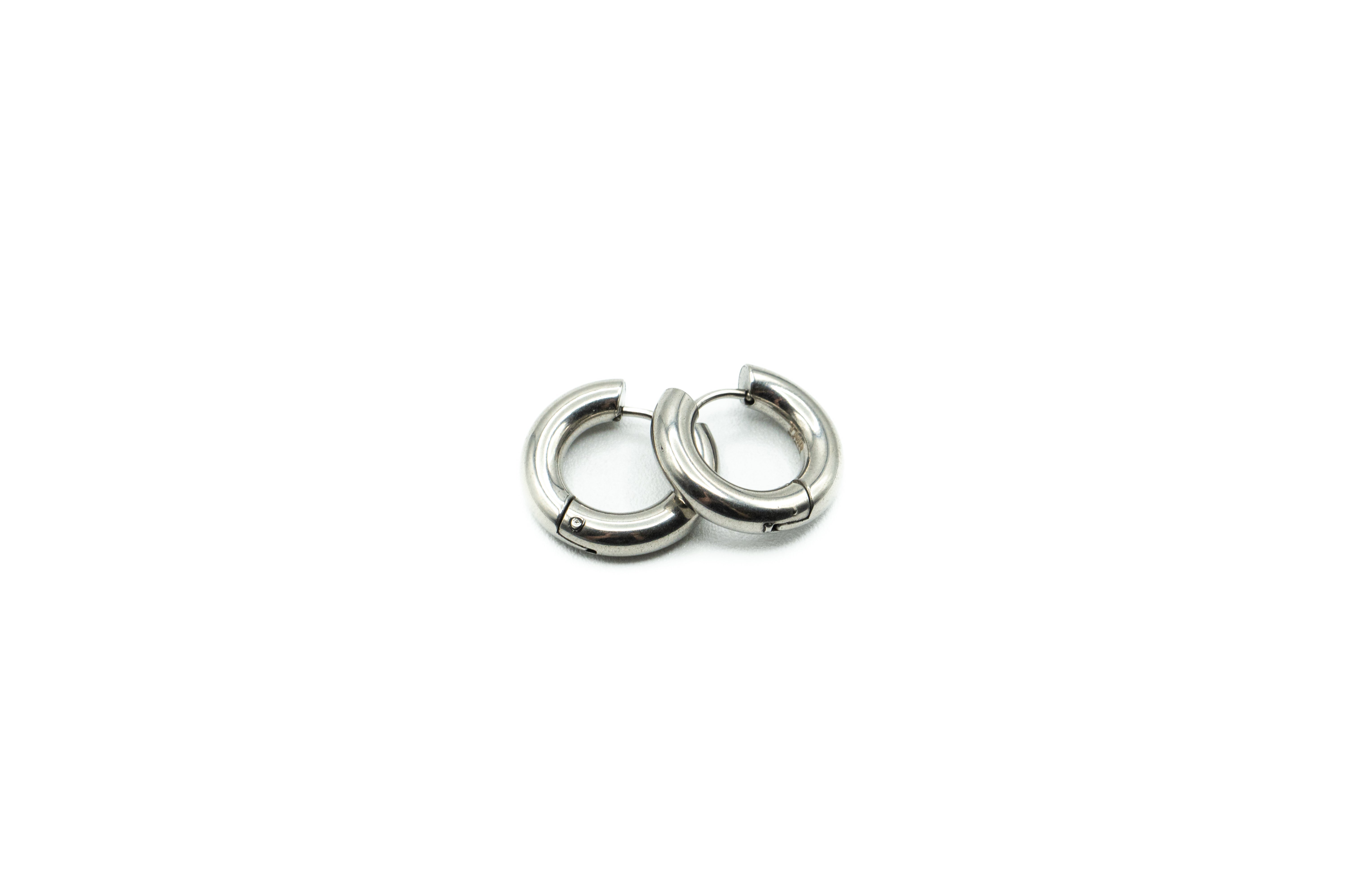 BO Anneau - Argent -rond - 18mm - Rouge Inox