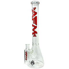 18" AFM Clear Glass Beaker Bong with Showerhead Perc and Colored Logo