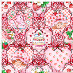 Berry Sweet Days - damask - pink - regular scale