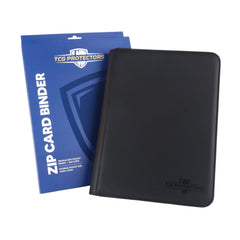 Classic Black Premium 9-Pocket Zipper Binder next to blue TCG Protectors packaging box