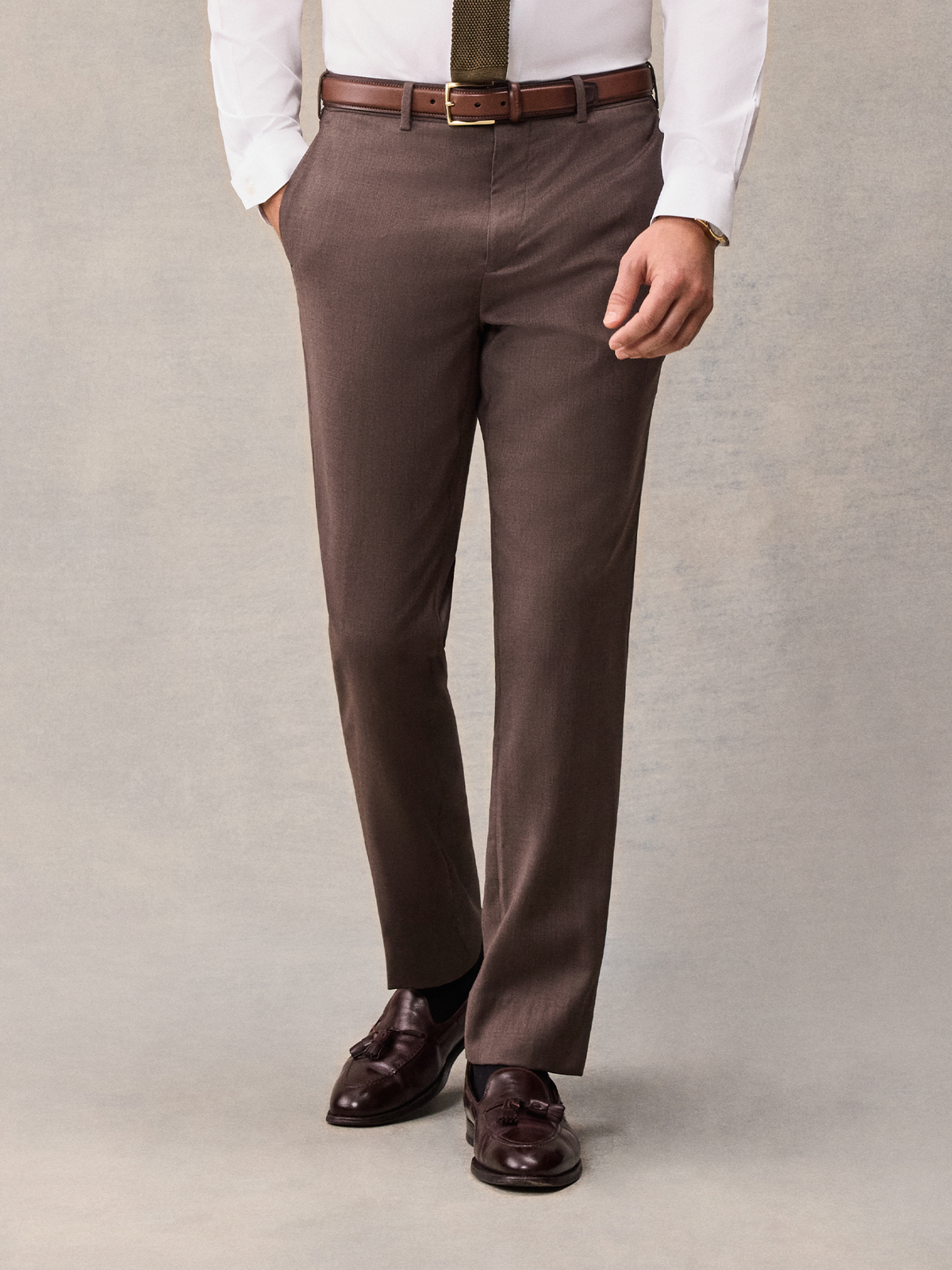 Brown Suit Pants - Slim