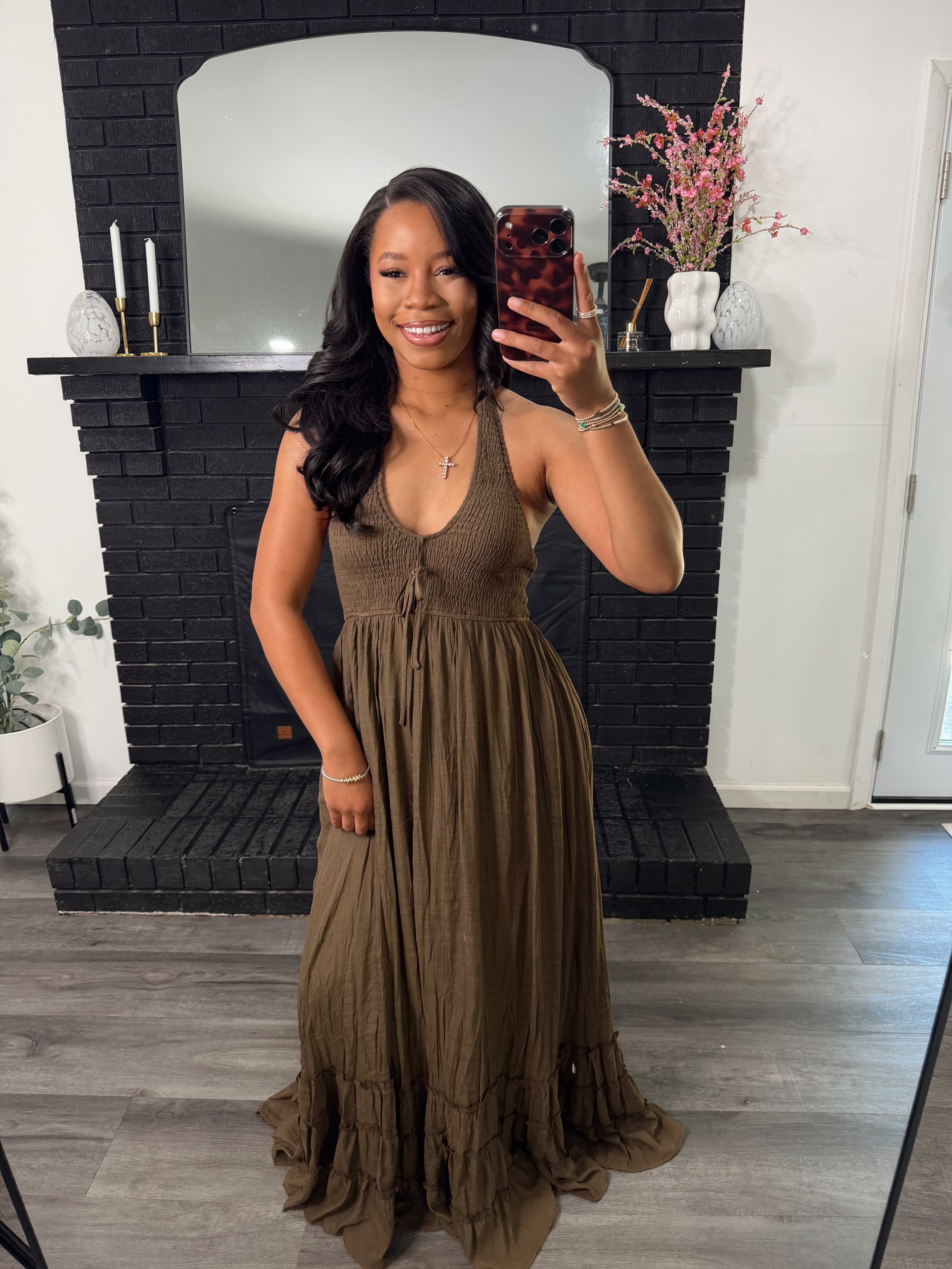 Eden smocked maxi dress