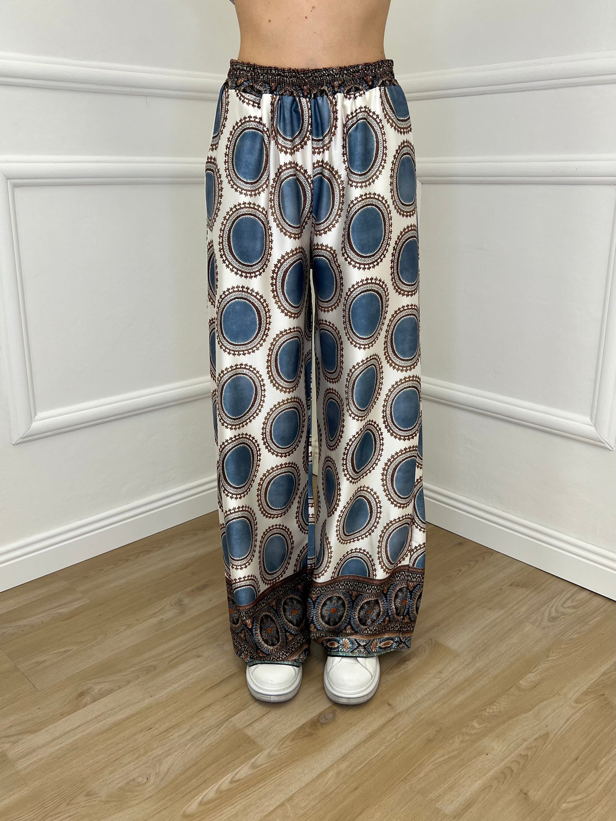 Pantalone Etnico Satin 6382 Avio