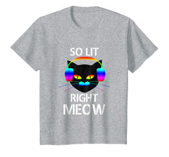 Funny shirts V-neck Tank top Hoodie sweatshirt usa uk au ca gifts for So Lit Right Meow Colorful Electronic Dance Fest T-Shirt 712383