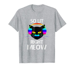 Funny shirts V-neck Tank top Hoodie sweatshirt usa uk au ca gifts for So Lit Right Meow Colorful Electronic Dance Fest T-Shirt 712383