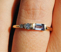 Zoe Ring • Sapphire • Diamond • 14K Yellow Gold