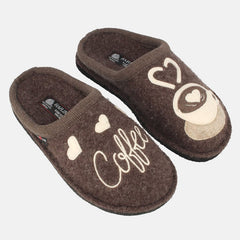 Coffee Time Sabot Unisex braunmeliert