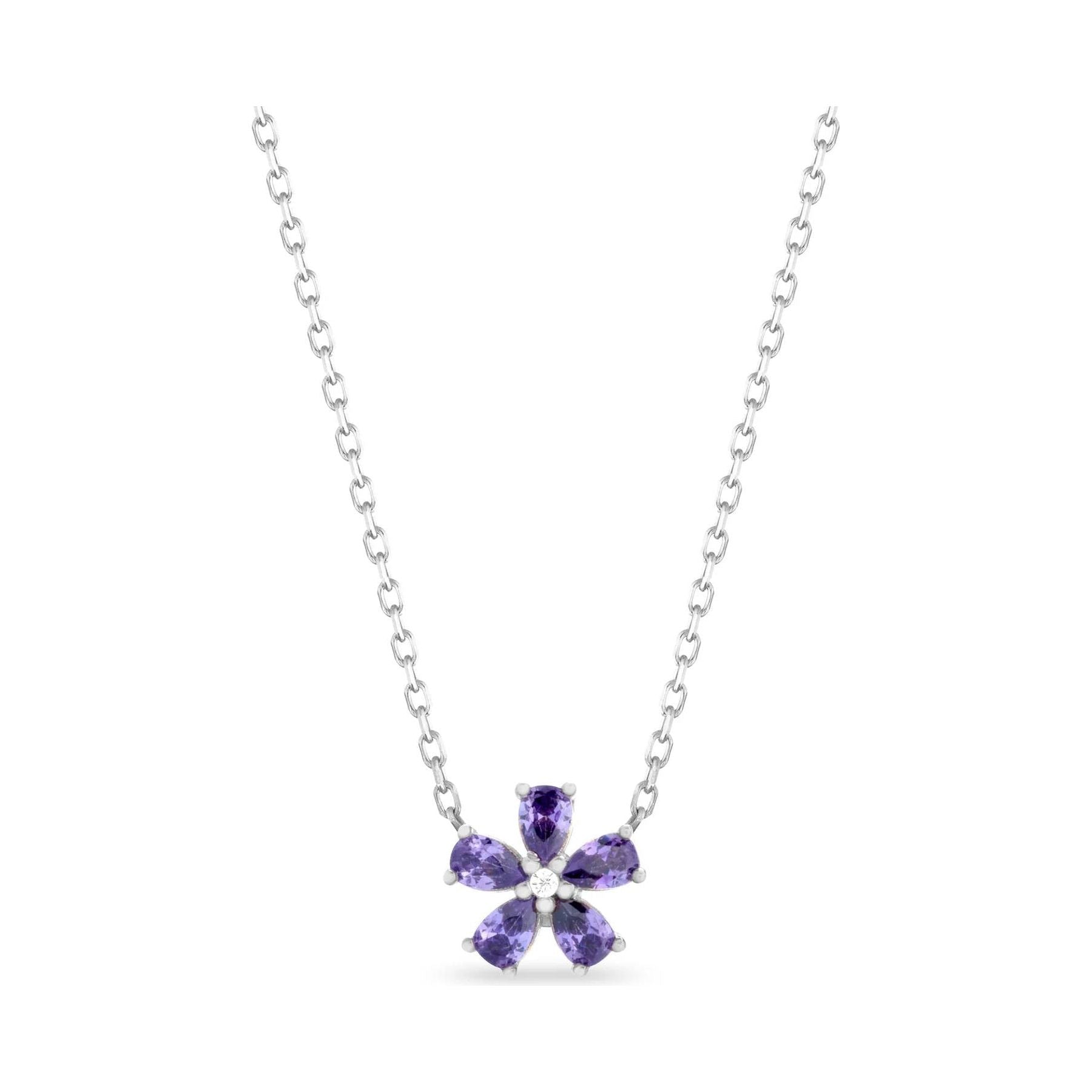 Collana Laura P Fiorellino Oro Bianco - Gioielleria Antonio Pezzuto