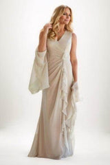 A-Line Maxi Chiffon Mother Dress CM0256 - COCOMELODY