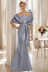 Trumpet 2 Pieces Floor Length Mother of the Bride Dresses CM0370 - COCOMELODY