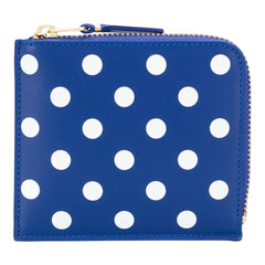 Club21 - COMME des GARCONS WALLET - Dots Printed L-Shape Zip Wallet - ZIP ARD WALLETS - Navy