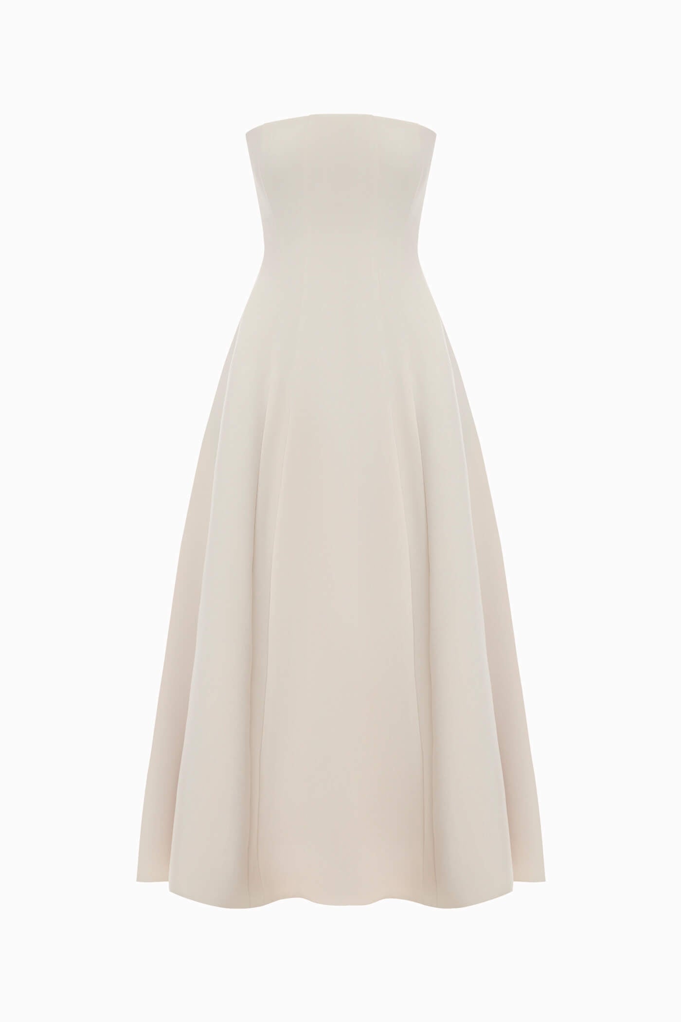 CORSET MIDI DRESS BEIGE