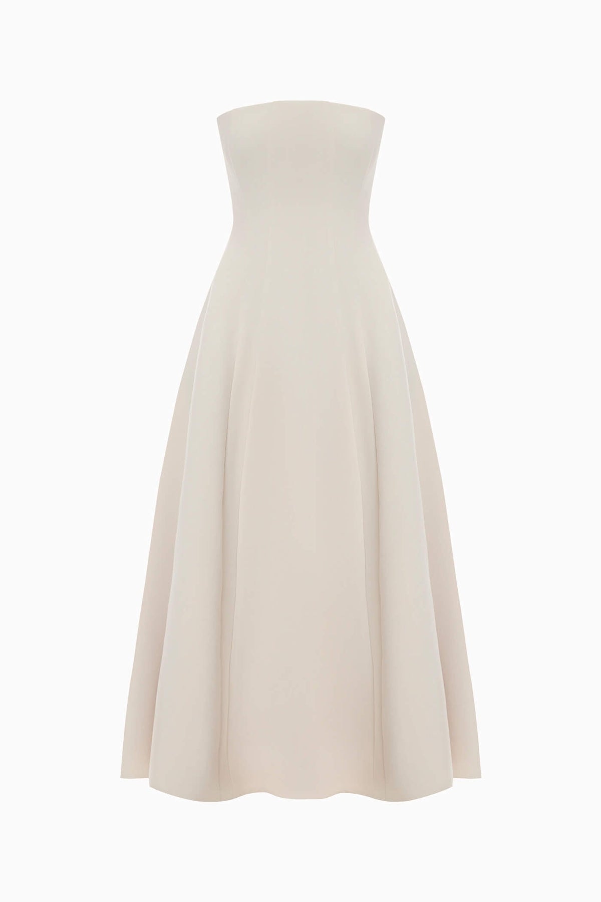 CORSET MIDI DRESS BEIGE