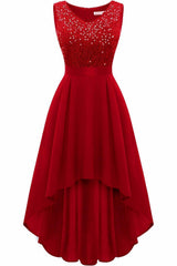 A-Line Knee Length Sequined Graduation Dresses CS0563 - COCOMELODY