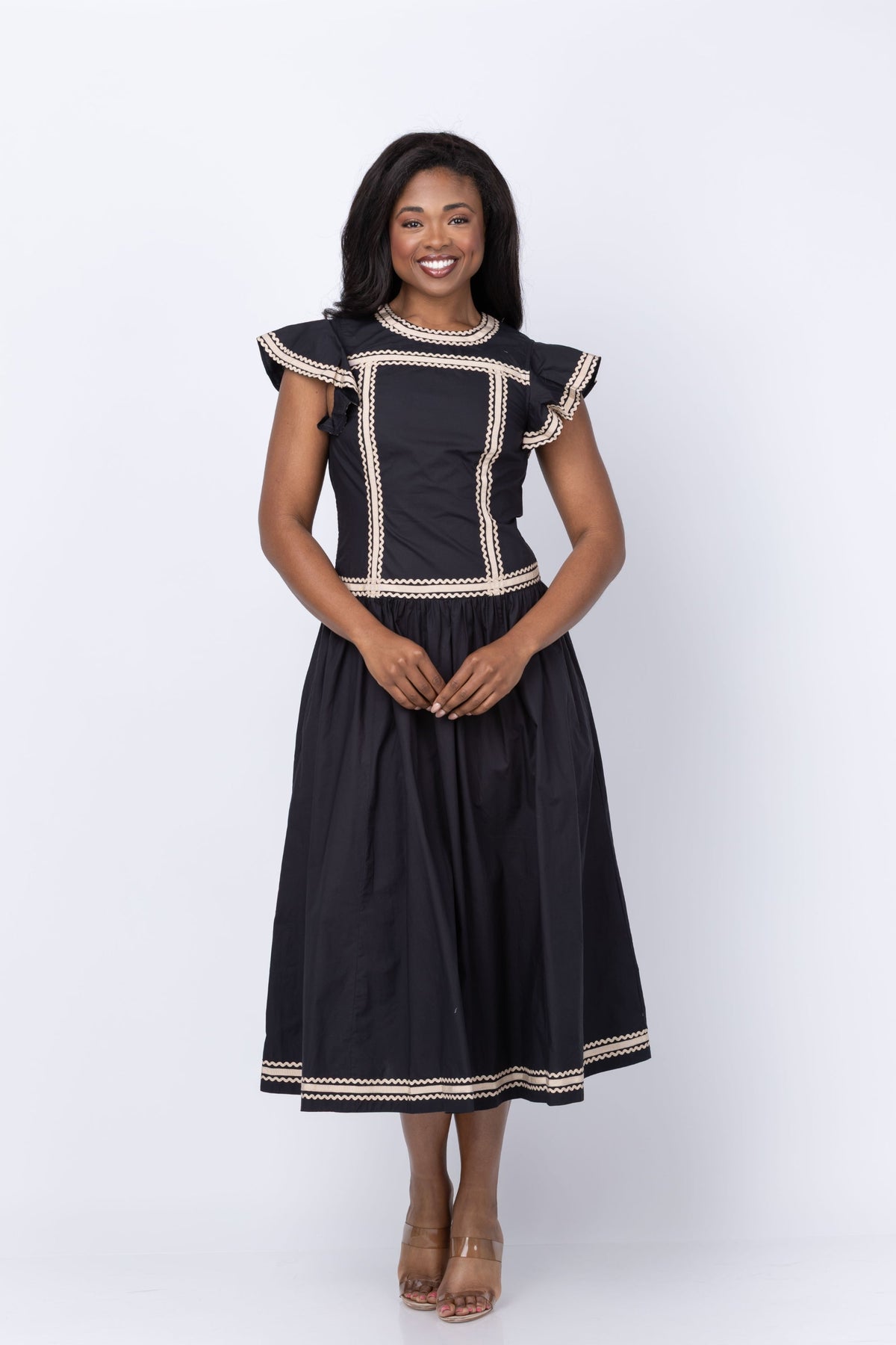 Ulla Johnson Concetta Midi Dress in Noir