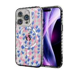 Pastel Bloom | Protective MagSafe Case | Flower Series for Apple iPhone 15 Series Apple iPhone 15 Pro / Crystal Clear