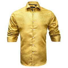 mustard dress shirt yellow men