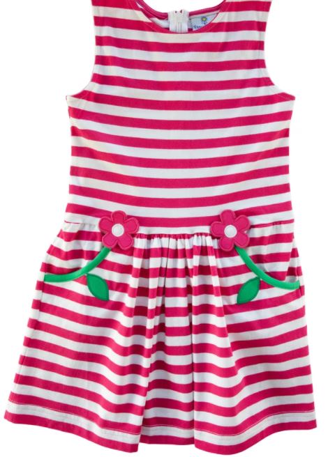 Stripe Dress With Flowers