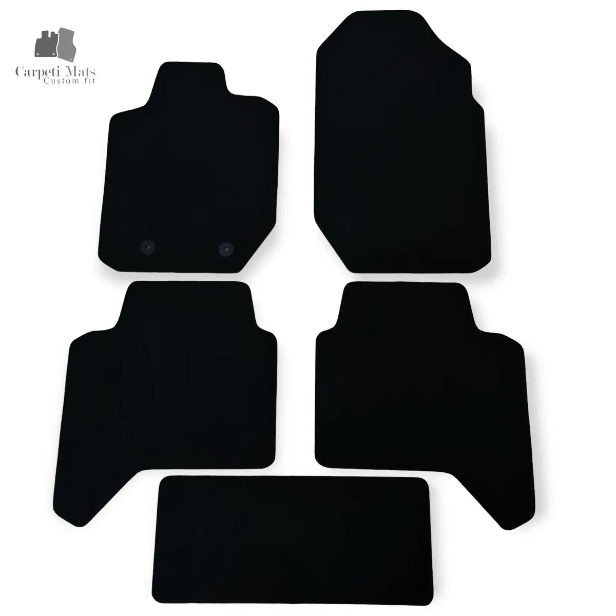 Carpet Car Floor Mats Velour for Ford Ranger 2015-09.2018 5 pieces first facelift  Car Floor Mats Velour CarpetiMats