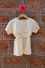 ‘Carry Kindness’ | Unisex jumpsuit with big center pocket in handwoven kora cotton | Rescue