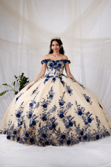 3D Floral Off Shoulder Ball Gown by Calla SCL-30036