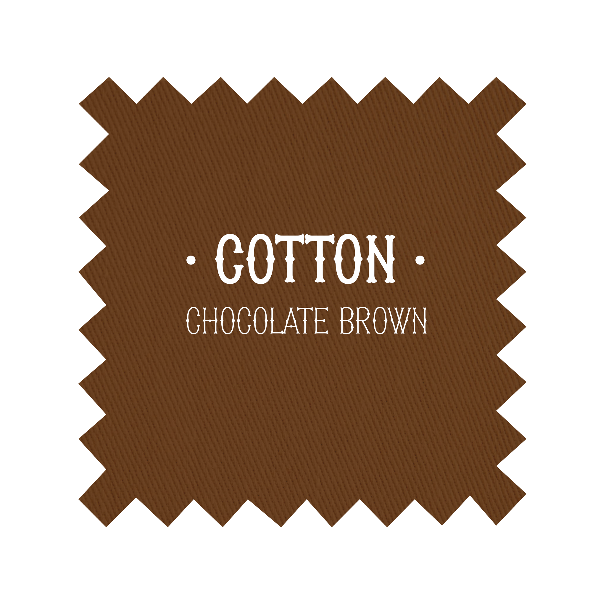 Fabric in Chocolate Brown Cotton - By the Yard