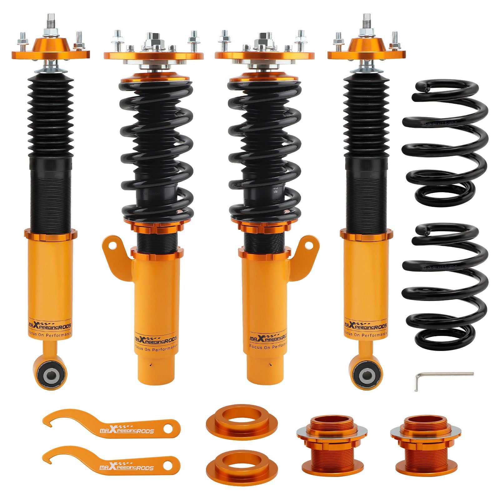 Coilover Height Adjustable Absorber Strut Shocks BMW E46 3 Series 1998-2005 - Parts Agent