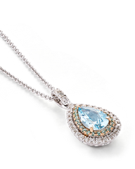 Colgante Gerais aguamarina y diamantes, oro blanco