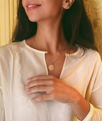 Pendentif NONNA ROSA - Filigrane - Argent 925/1000 plaqué or | MEA AYAYA