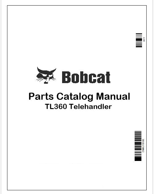 Bobcat TL360 Telehandler Parts Catalog Manual Instant PDF