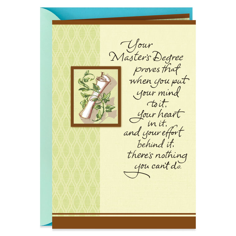 Something Exceptional Master's Degree Graduation Card