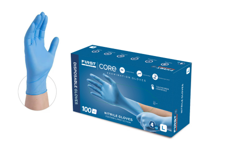 Core Blue, 4 Mil Nitrile Exam Gloves, X-Small (1000)