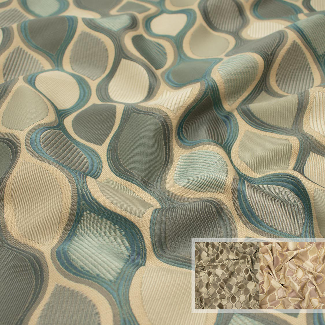 Aubade by Zepel Curtaining/Upholstery Circles Jacquards