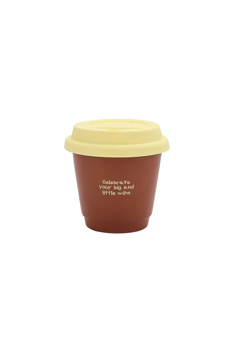 Fibflx Women's Cute Color-Block Ceramic Coffee Cup with Lid