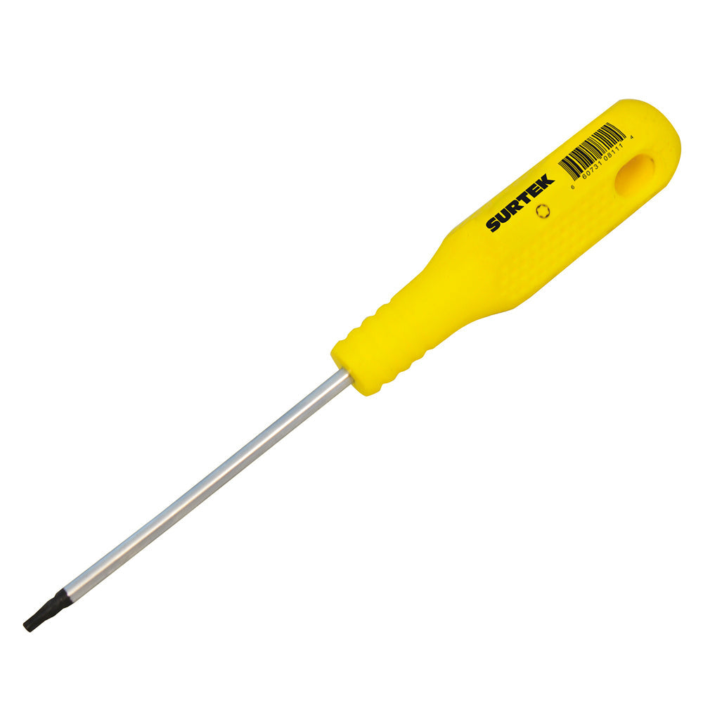 DESTORNILLADOR CON MANGO AMARILLO, PUNTA TORX BARRA REDONDA T10 X 4" SKU D43100
