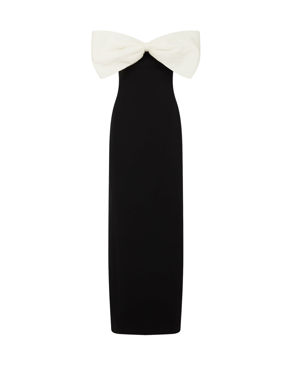 COLOUR CONTRAST BOW DETAIL GOWN