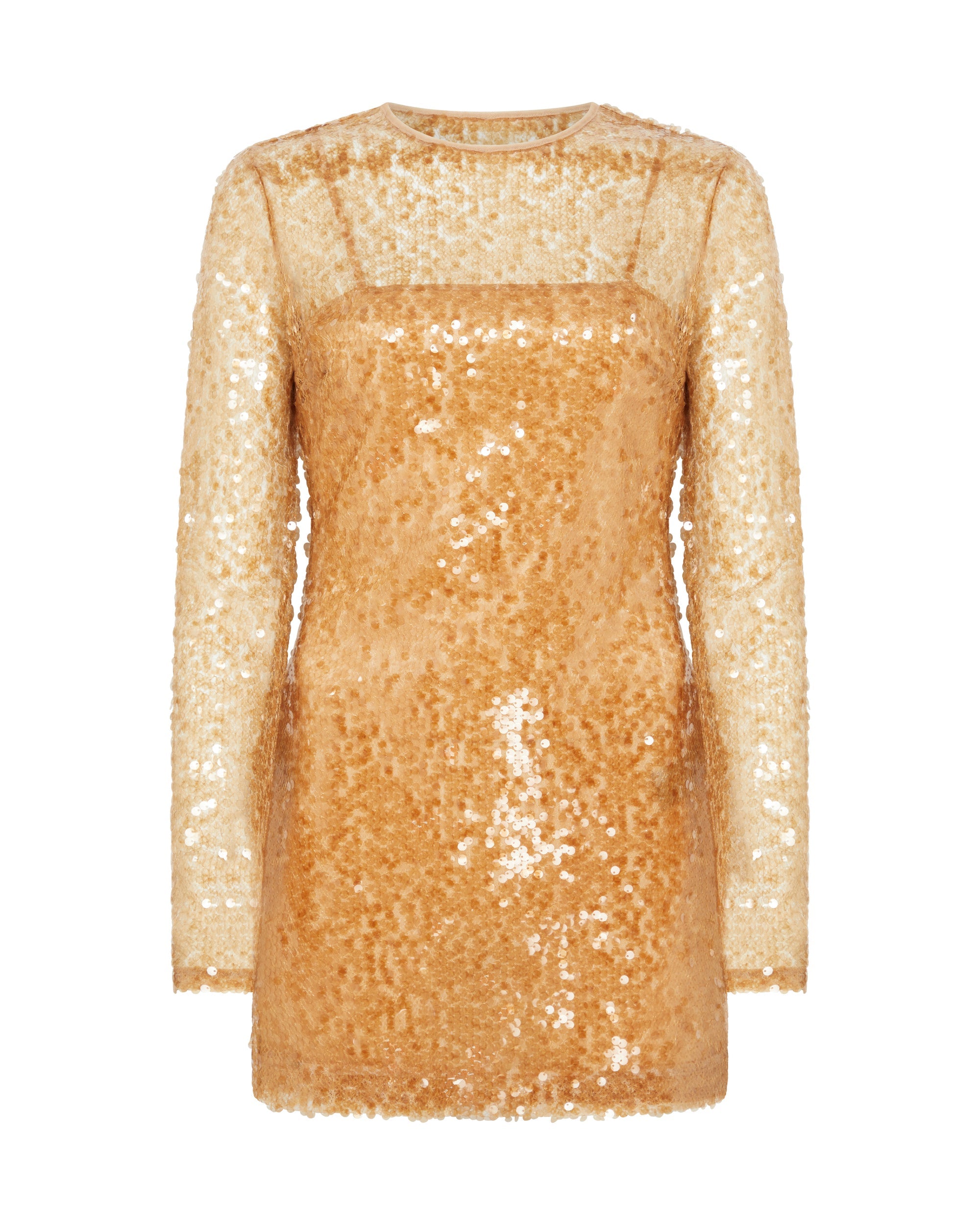 LONG SLEEVE MINI SEQUIN DRESS