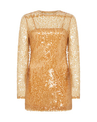 LONG SLEEVE MINI SEQUIN DRESS