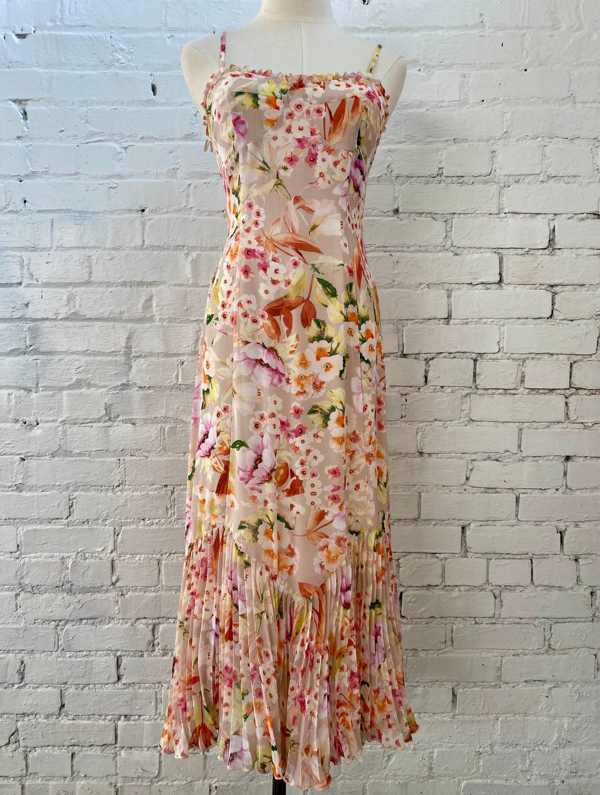 Pastel Floral Midi Dress