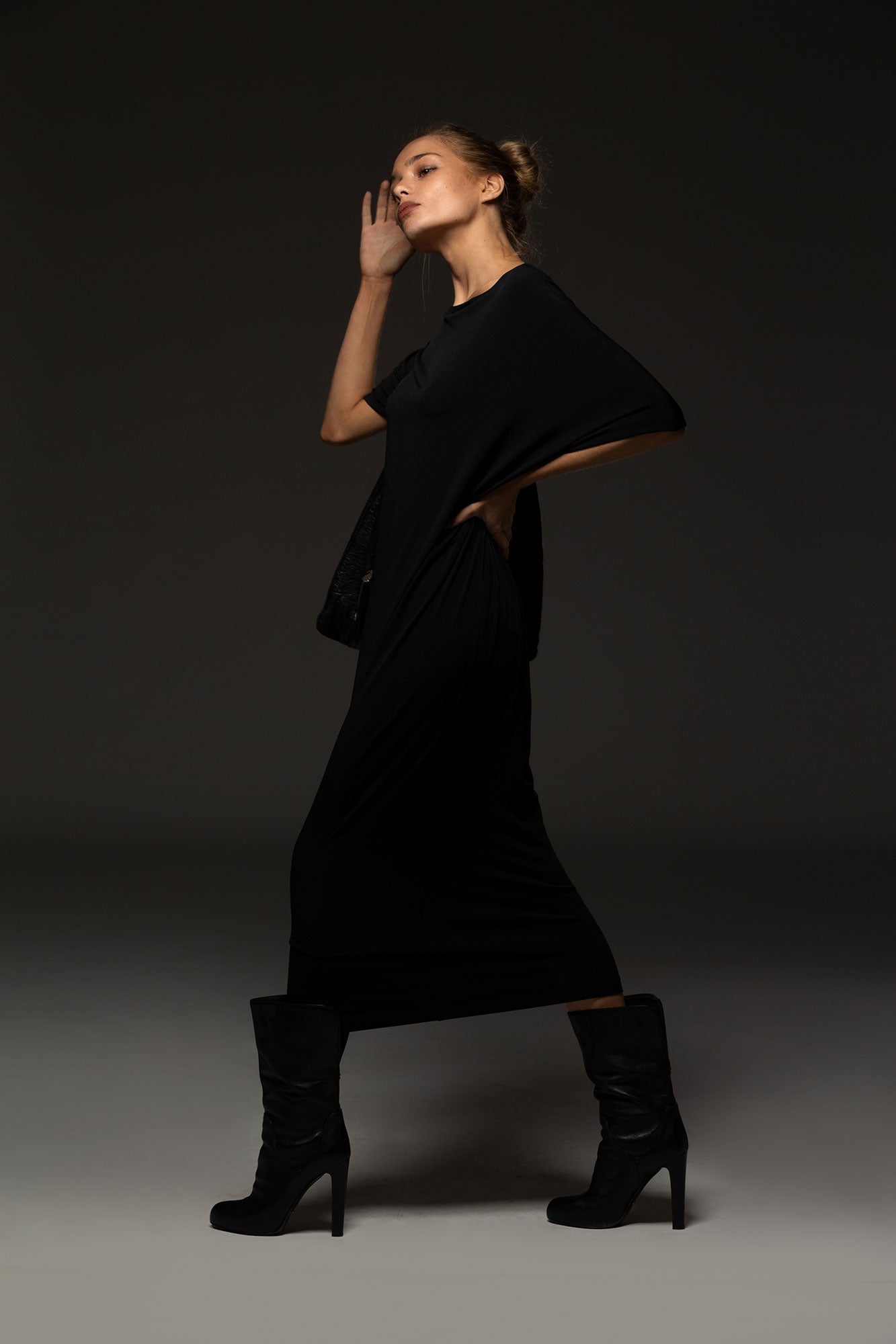 DEW DRESS - BLACK - KNUEFERMANN