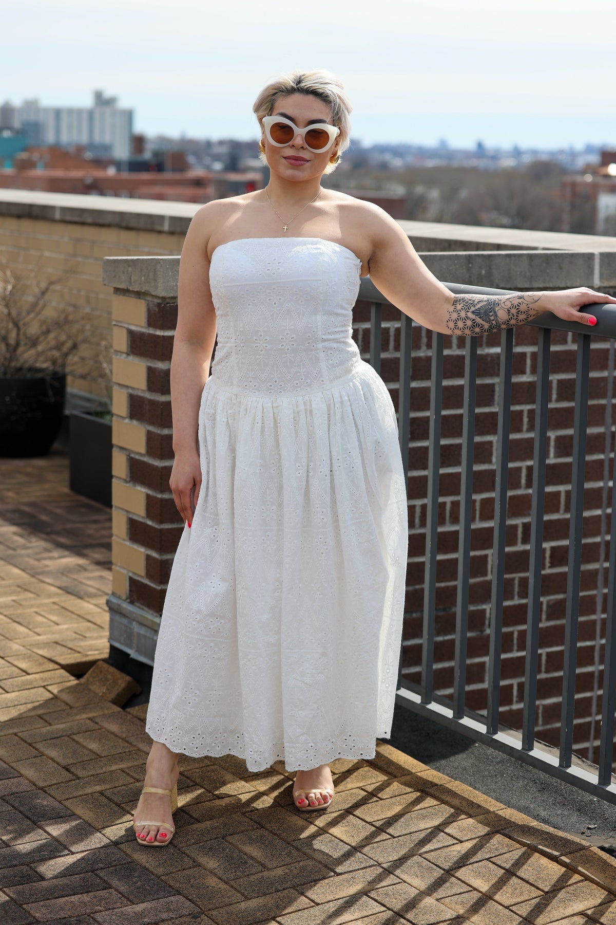 Annabelle Eyelet Midi Dress