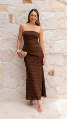 ELIAS Skirt Set - Chocolate - Out With Audrey