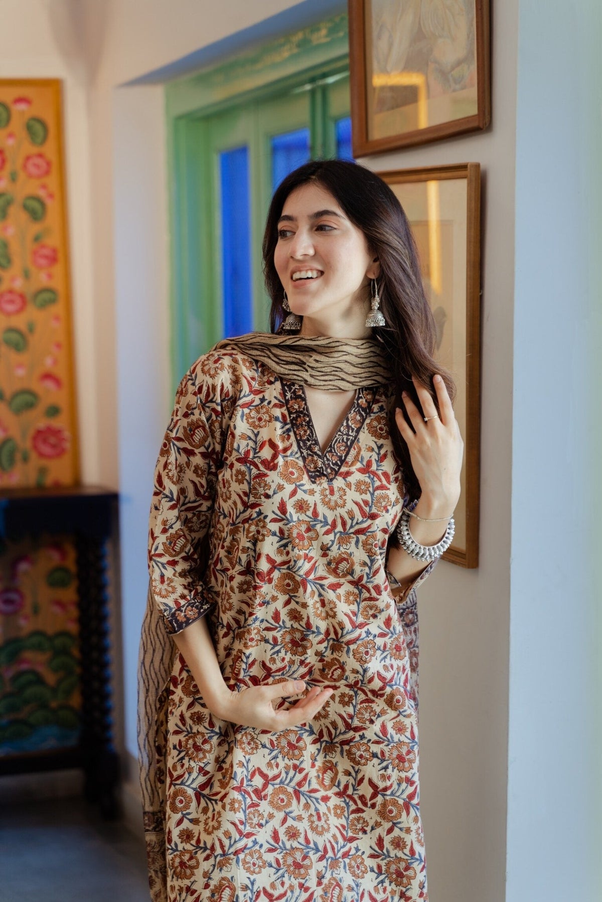 Sudha Kalamkari suit set