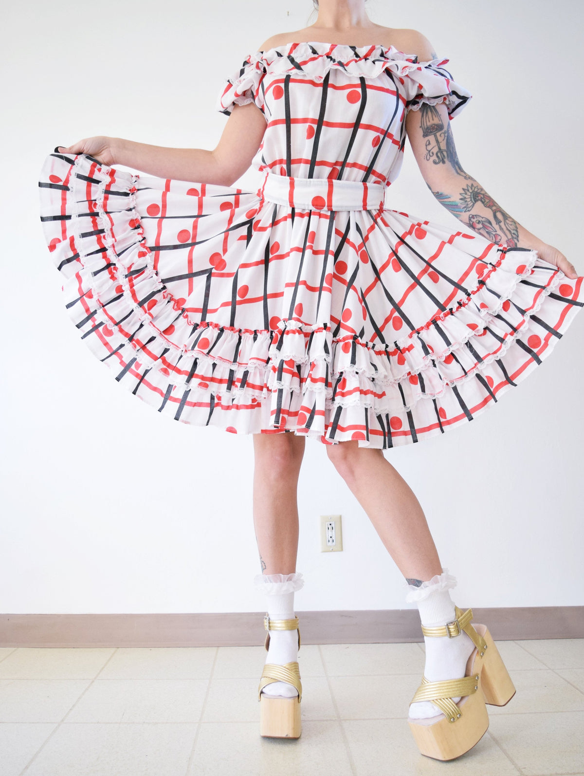 GEOMETRIC SQUARE DANCE MIDI - S/M