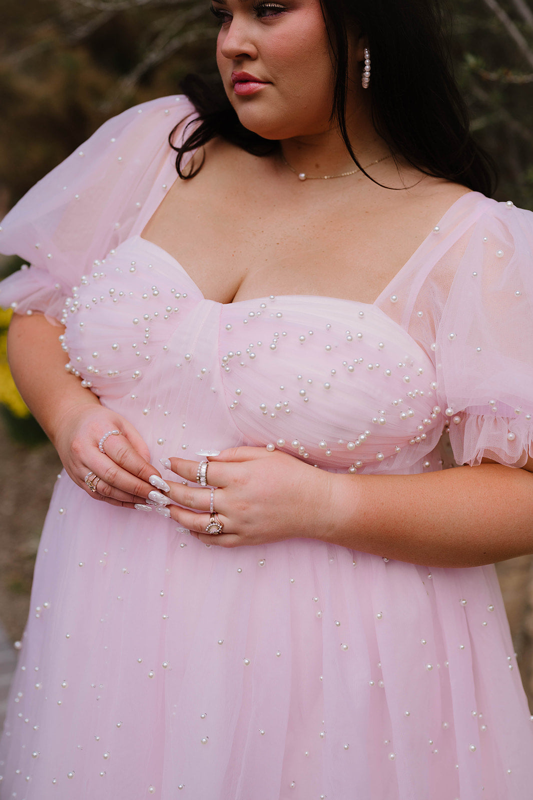 Pearl Mini Dress - Light Pink