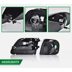 Par De Faros Ford Lobo F-150 Expedition 1997 1998 A 2003 Derecho