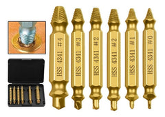 Kit 6 Extractor Remover Tornillos Pernos Rotos Rodados Set